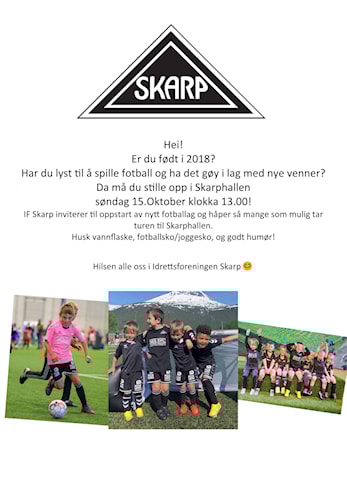 Trening for barn født i 2018 - jenter og gutter.